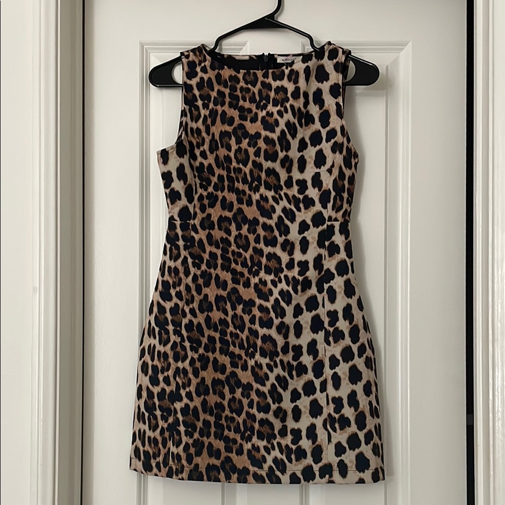 Leopard Print Sleeveless Dress